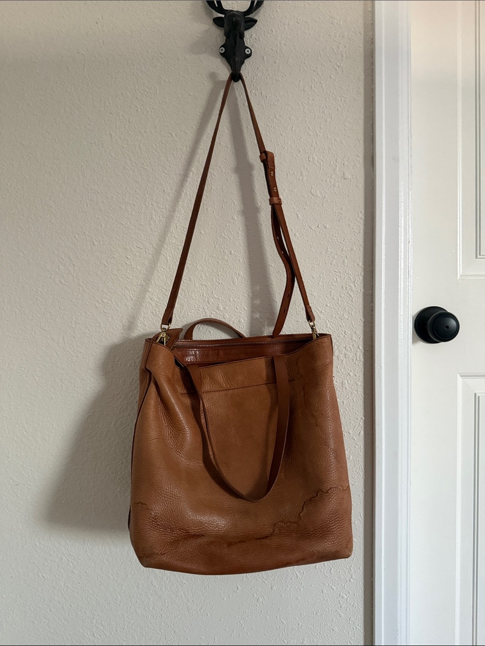 Madewell Brown Leather Crossbody Tote - Picture 3 of 5